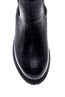 Women's Crocodile Patterned Chelsea Boots | Derimod