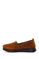 Kadın Taba Kalın Tabanlı Süet Deri Konfor Loafer | Derimod