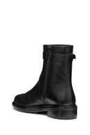 Geox Women Black D Walk Pleasure A - Goat Lea Zippered Leather Boot | Derimod