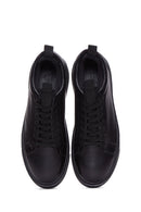 Men's Black Lace-up Leather Sneaker | Derimod