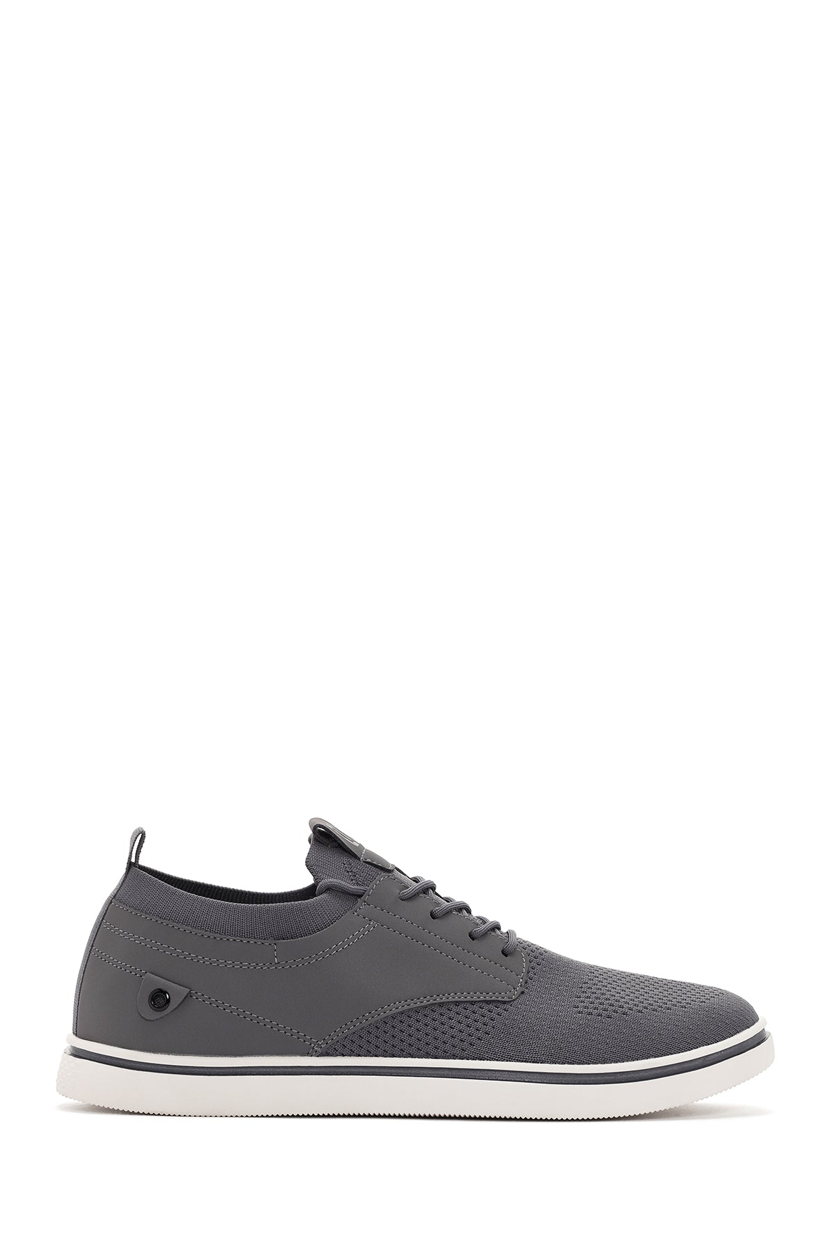 Men's Grey Lace-Up Fabric Sneakers 24SFD60076F | Derimod