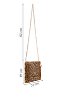 Woman Leopard Chain-Strap Plush Clutch Bag | Derimod