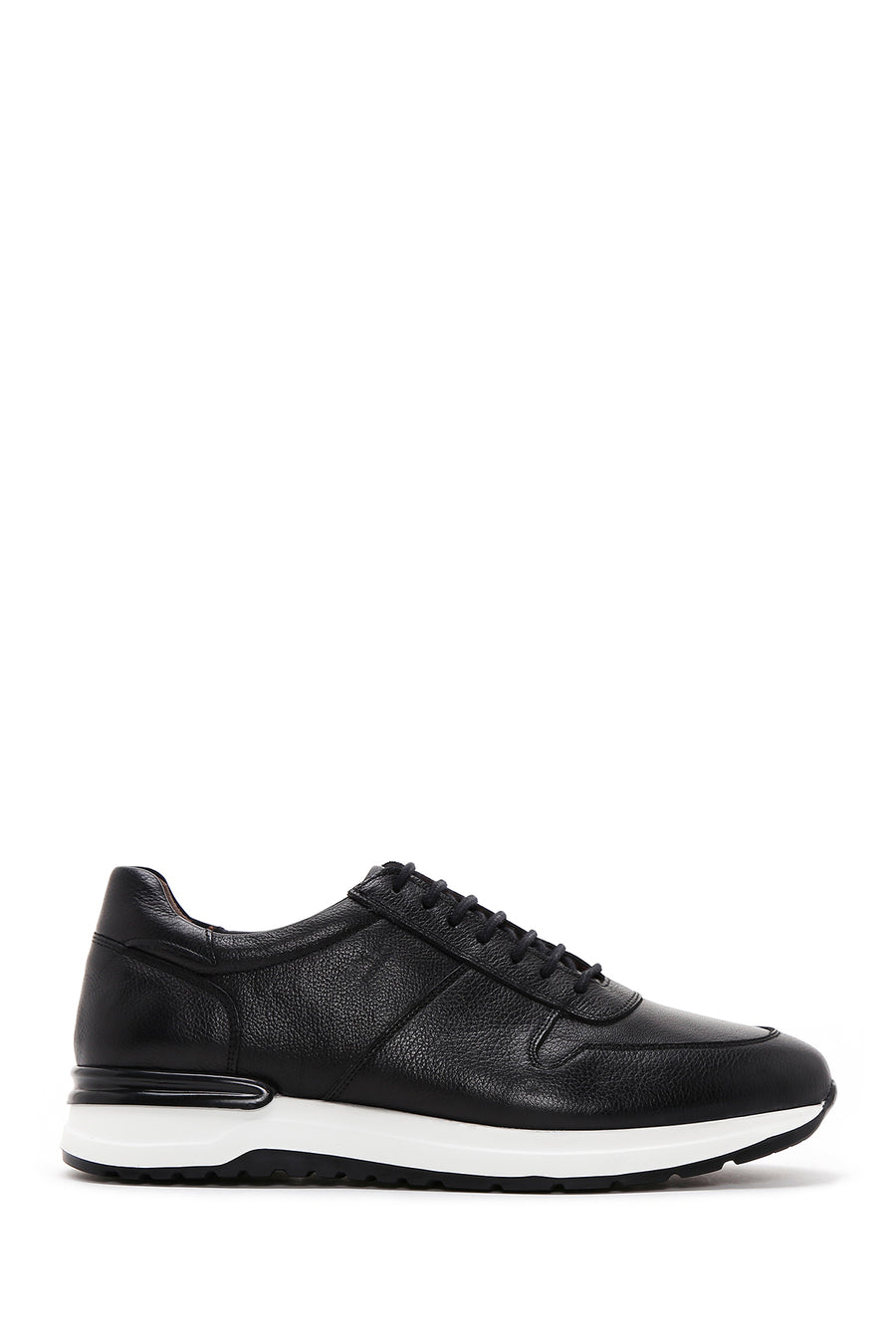 Men's Black Lace-Up Leather Casual Sneaker 24WFD670818 | Derimod