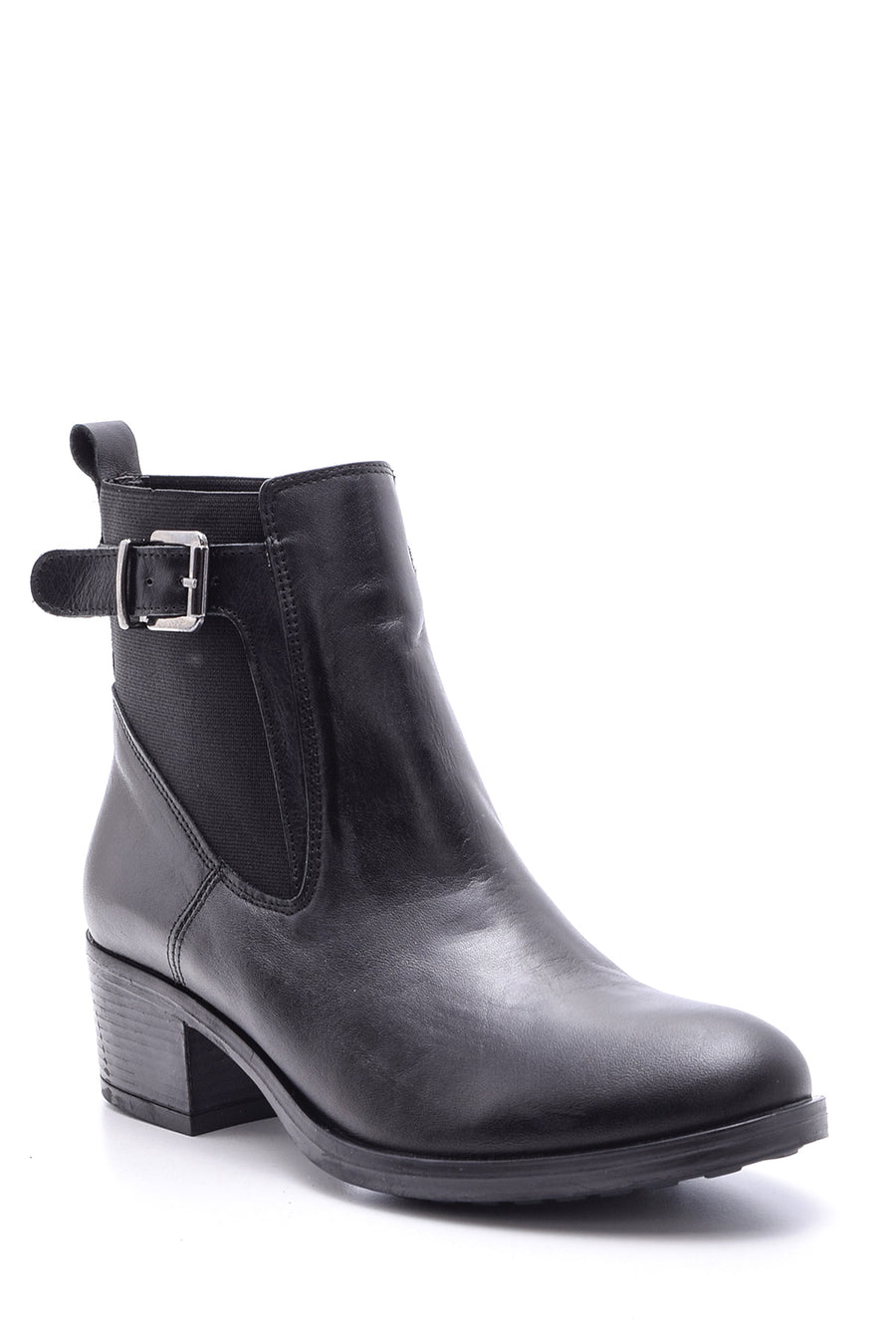 Women's Buckle Leather Boots