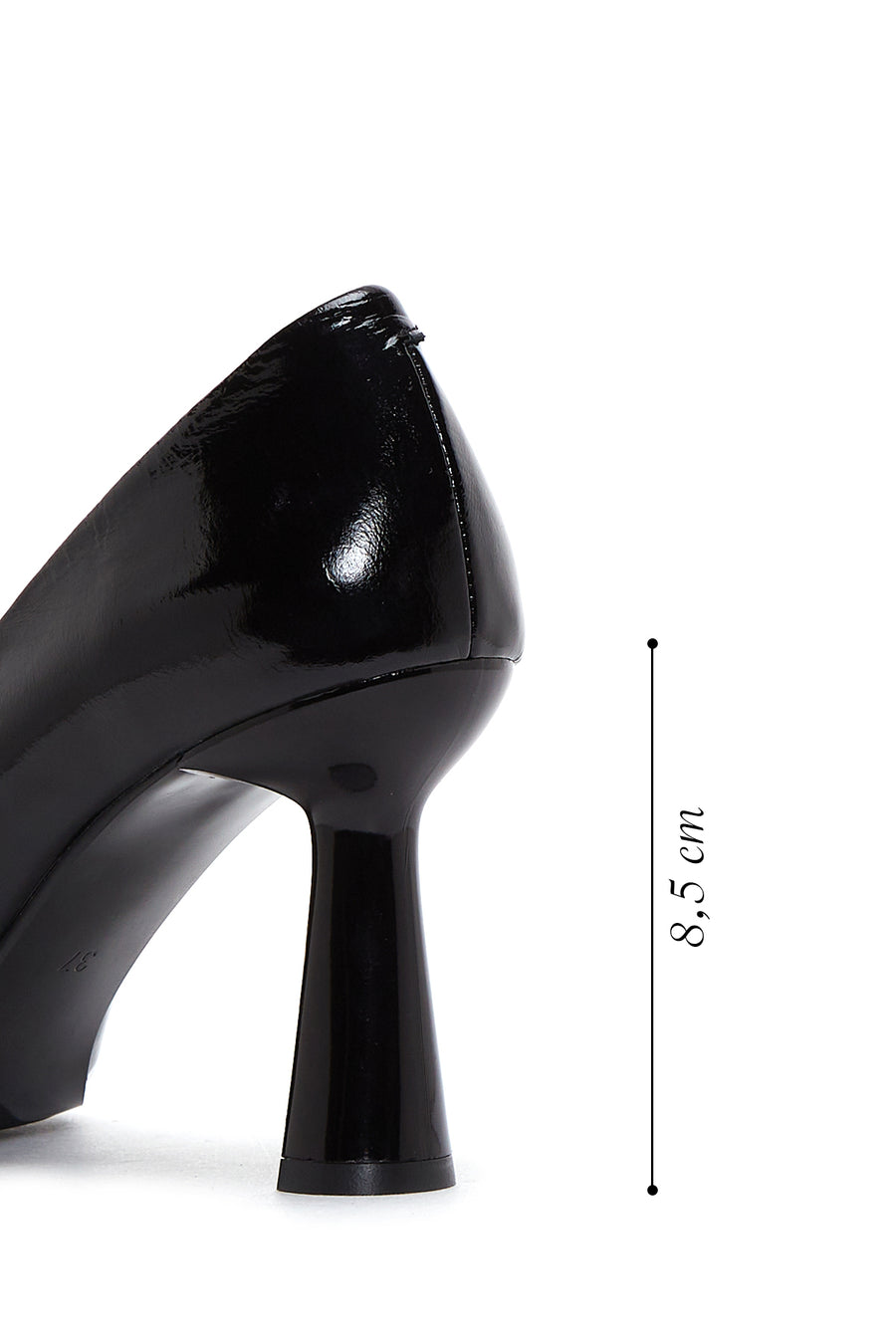 Women's Black Patent Leather Thin Heel Stiletto