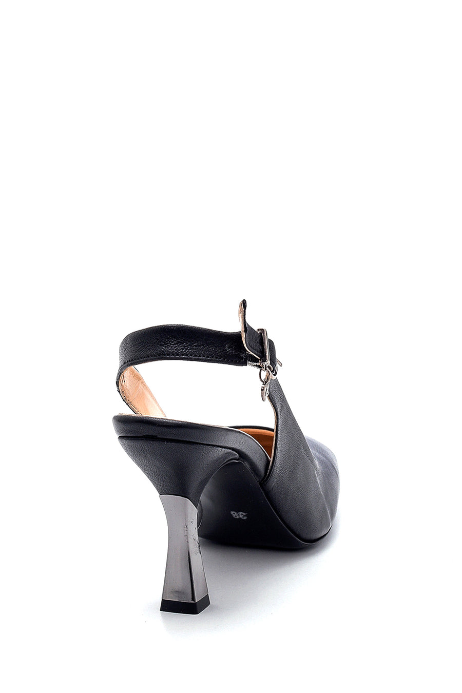 Women's Leather Accessory Detailed Stiletto