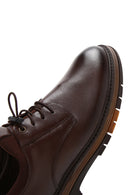 Men's Brown Leather Casual Shoes with Socks | Derimod
