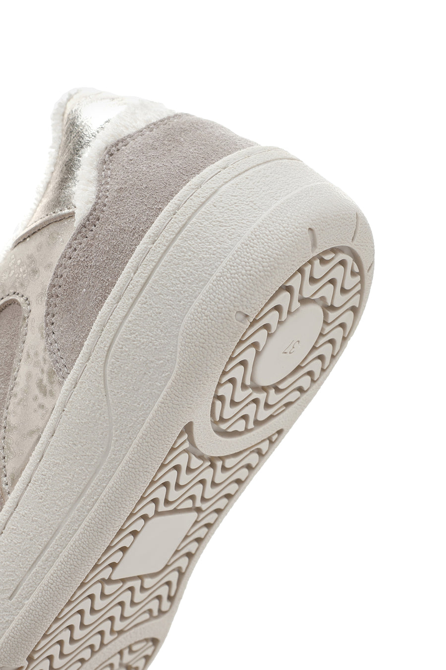 Women's Beige Suede Leather Sneaker