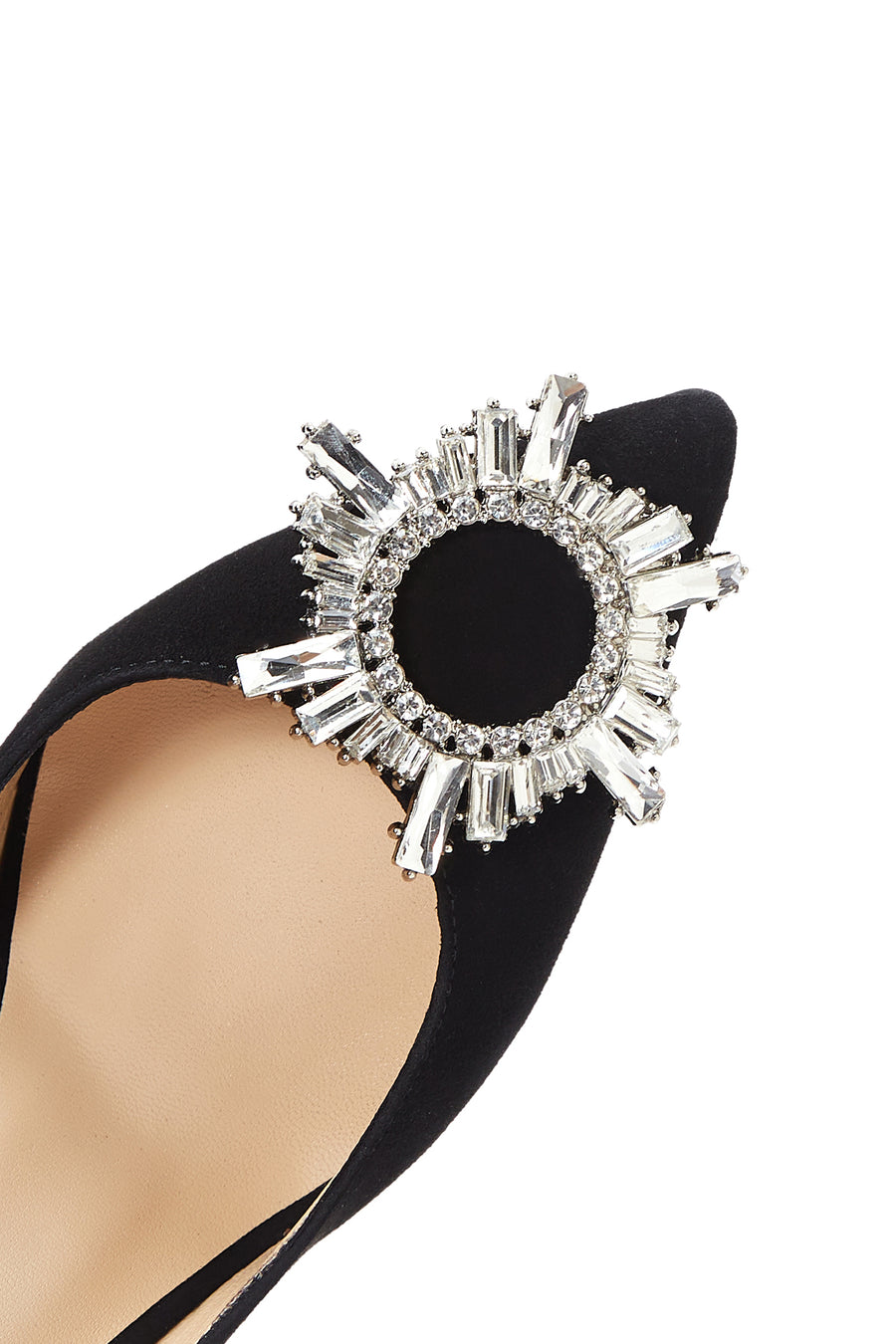 Women's Black Suede Leather Heeled Shoes