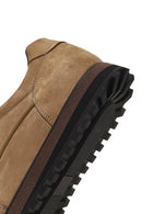 Men Mink Lace-Up Thick Sole Nubuck Leather Casual Sneaker | Derimod