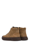 Erkek Bej Bağcıklı Fermuarlı Nubuk Deri Spor Bot | Derimod