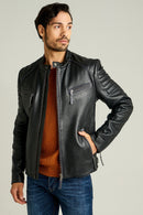 New Bosh Men's Leather Jacket | Derimod
