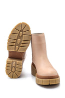 Women's Leather Thick Soled Boots | Derimod