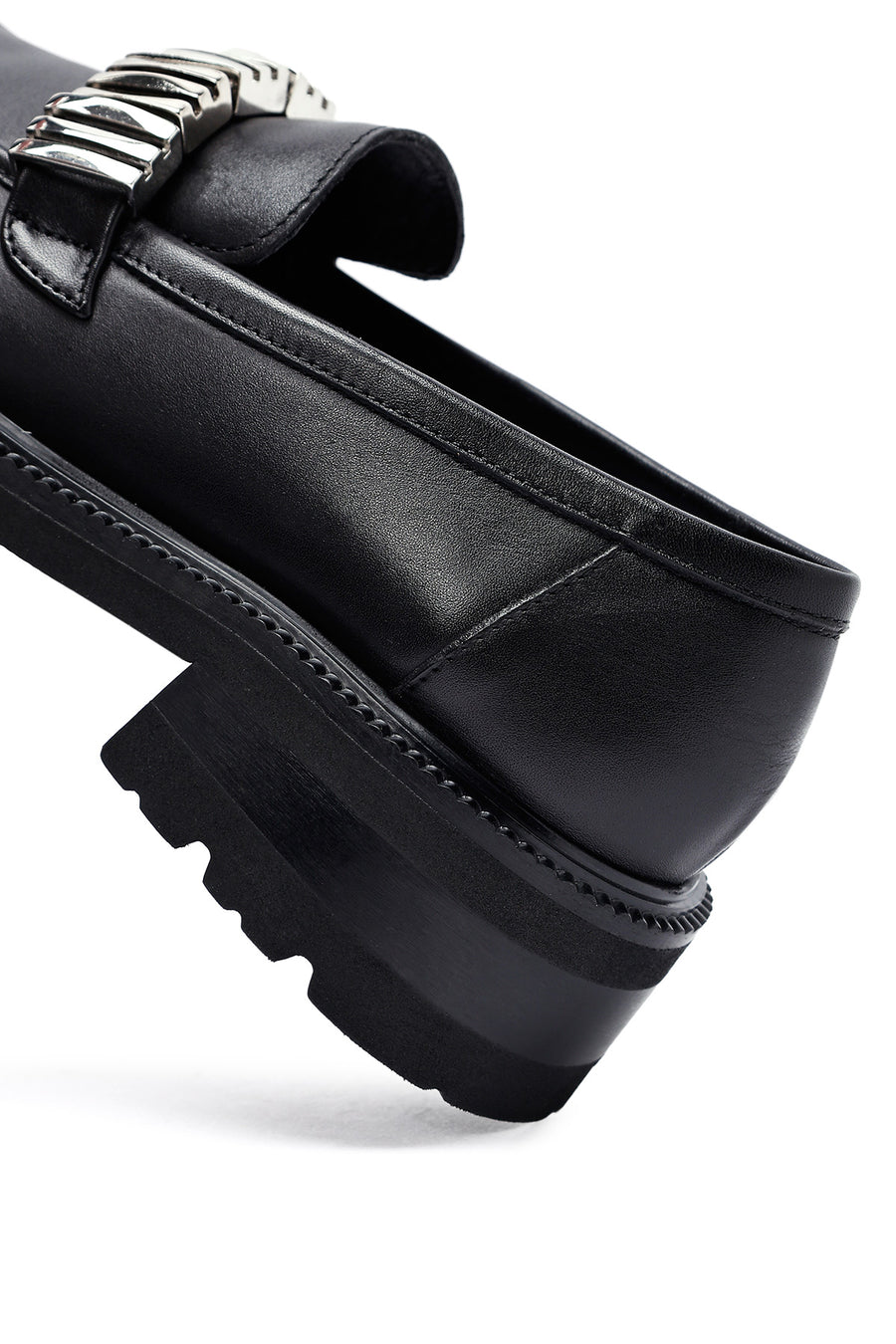 Woman Black Accessory Leather Masculine Loafer