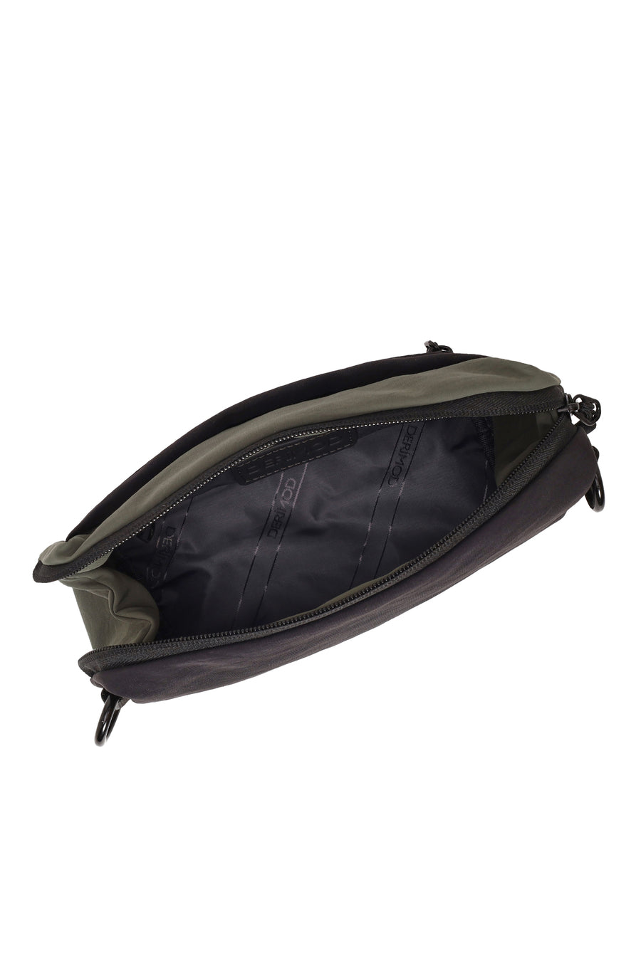 Male Khaki Long-Strap Fabric Mini Crossbody Bag