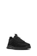 Erkek Siyah Bağcıklı Nubuk Deri Casual Sneaker | Derimod