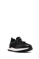 Men's Black Lace-up Leather Sneaker | Derimod