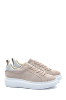 Women's Leather Suede Sneaker | Derimod