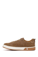 Erkek Bej Bağcıklı Süet Deri Sneaker | Derimod
