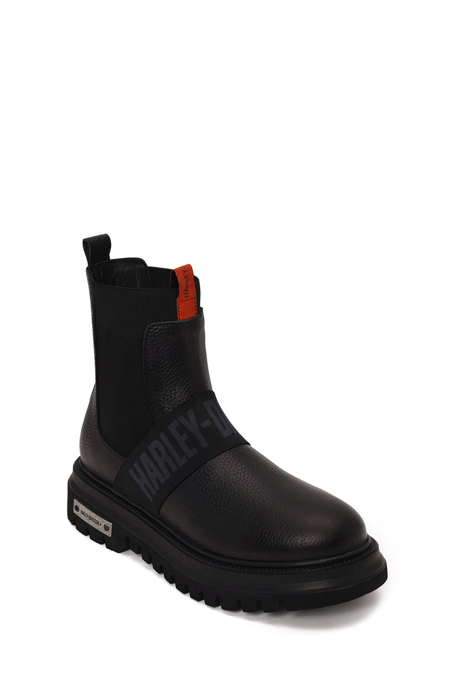 Harley Davidson Male Black Polperro Leather Chelsea Boots