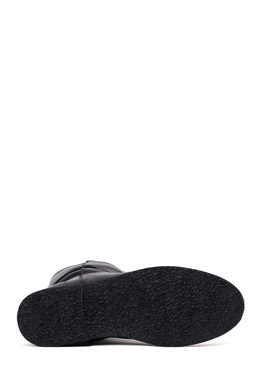 Woman Black Leather Casual Boots