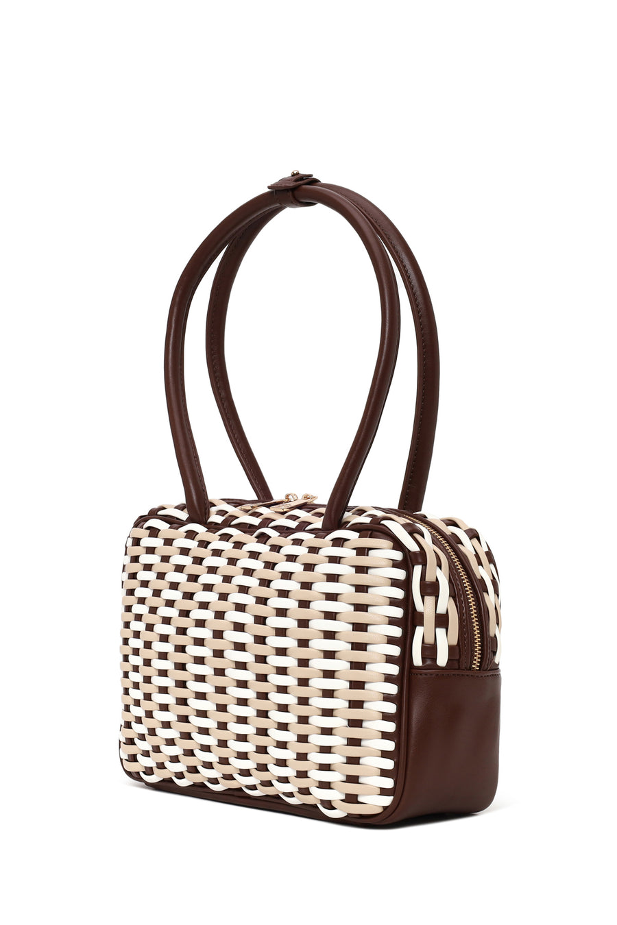 Woman Multicolored Braided Shoulder Bag