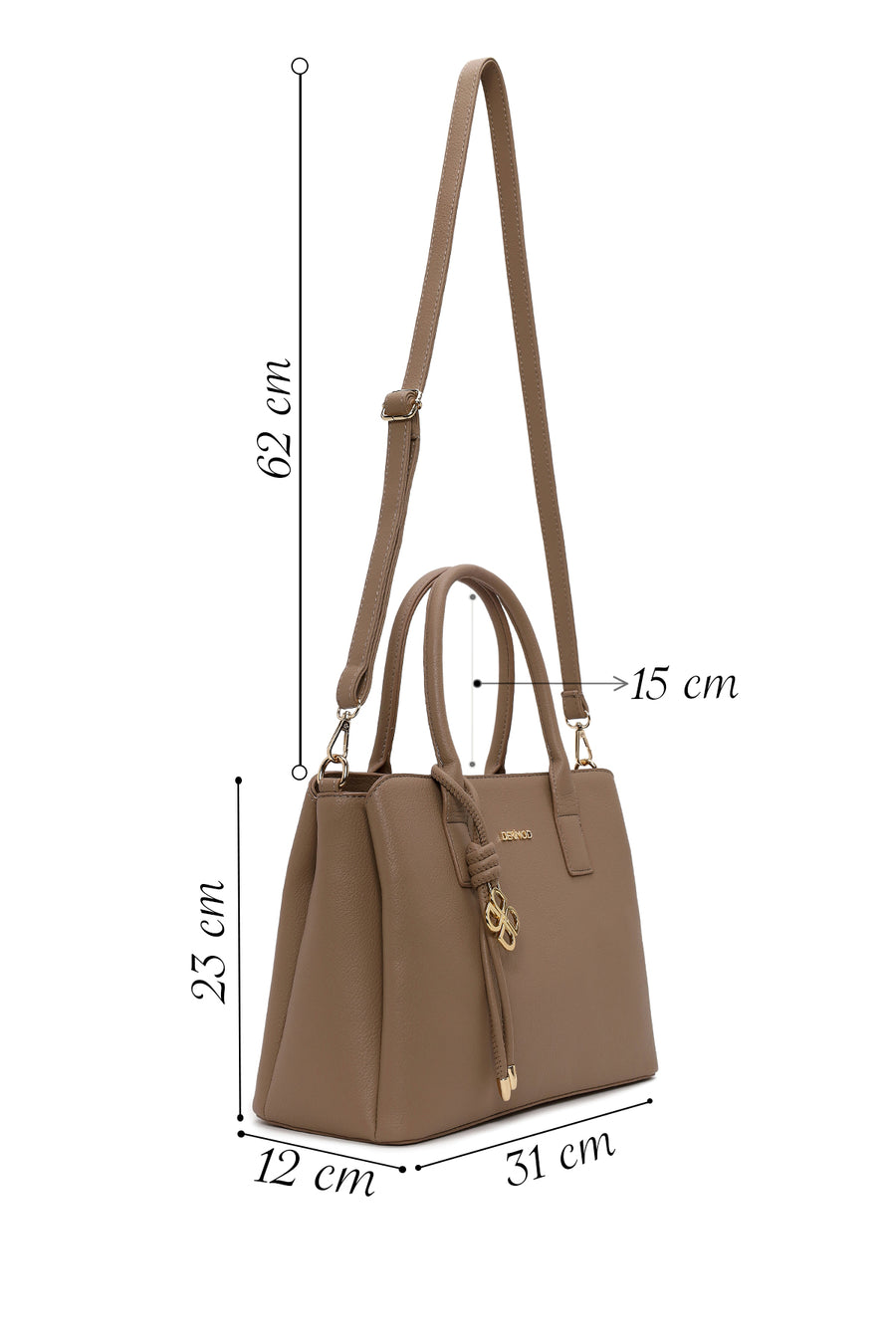 Woman Mink Classic Shoulder Bag with Long Strap