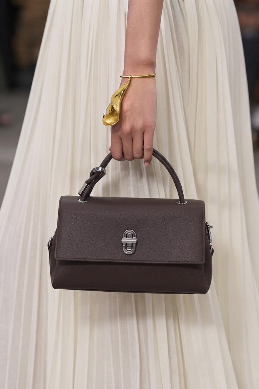 Woman Brown Long-Strap Shoulder Bag