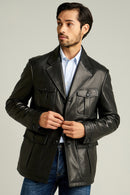 Mandzukic Men's Leather Jacket | Derimod