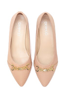 Women's Beige Buckled Ballerinas | Derimod
