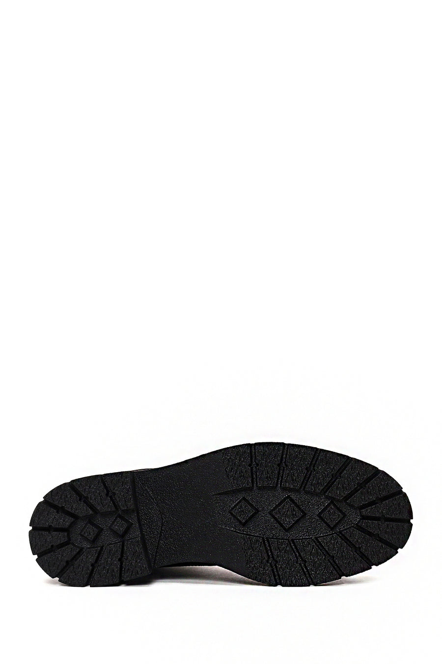 Woman Black Thick-Soled Leather Chelsea Boots