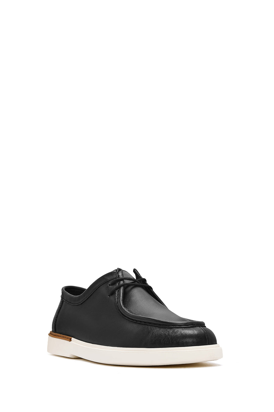 Men's Black Lace-up Leather Casual Shoes