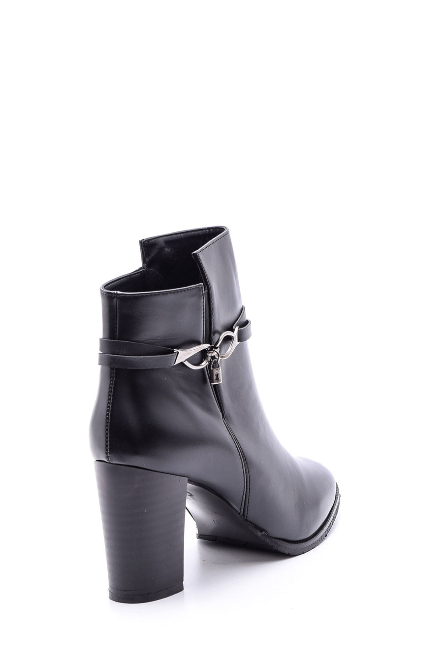 Women's Buckle Detailed Heeled Boots