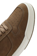 Men's Beige Lace-Up Nubuck Leather Sneaker | Derimod