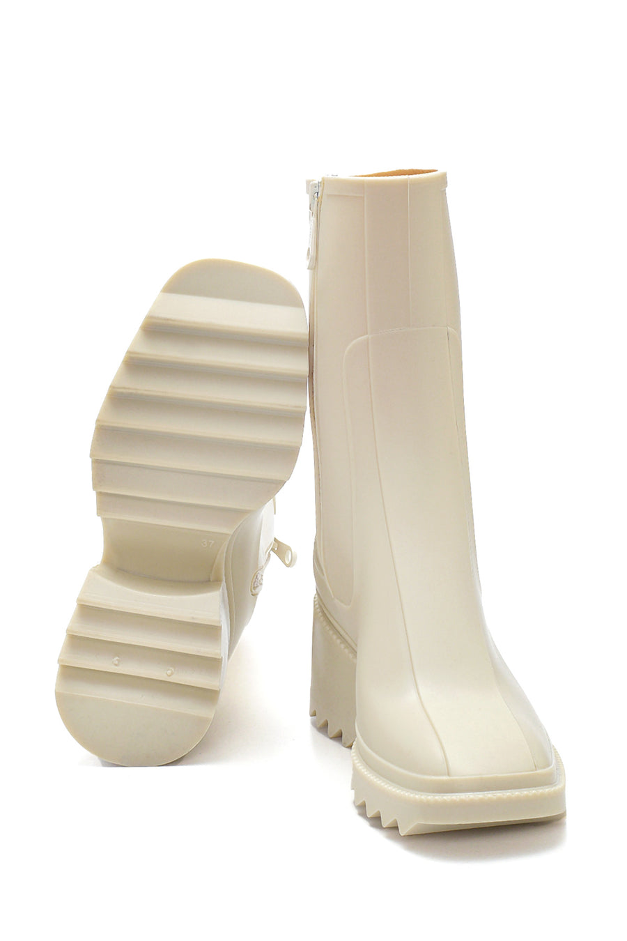 Women's Beige Heeled Boots