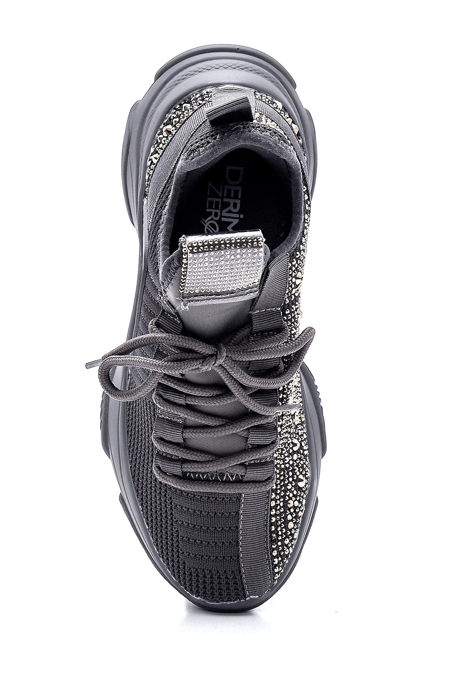 Women's Gray Stone Thick Soled Sneaker