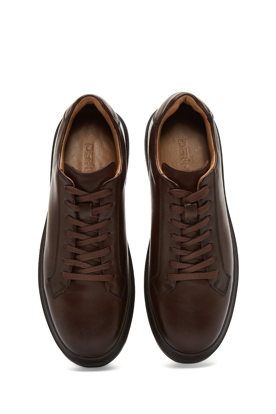 Men's Brown Leather Thick Sole Sneaker