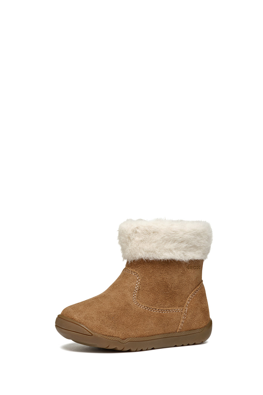 Geox Baby Girl Brown B Macchia Zippered Suede Leather Boots