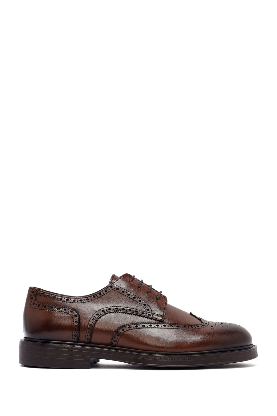 Men's Brown Lace-Up Leather Classic Shoes 25WFD621918 | Derimod