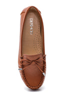 Women's Leather Bow Loafer | Derimod