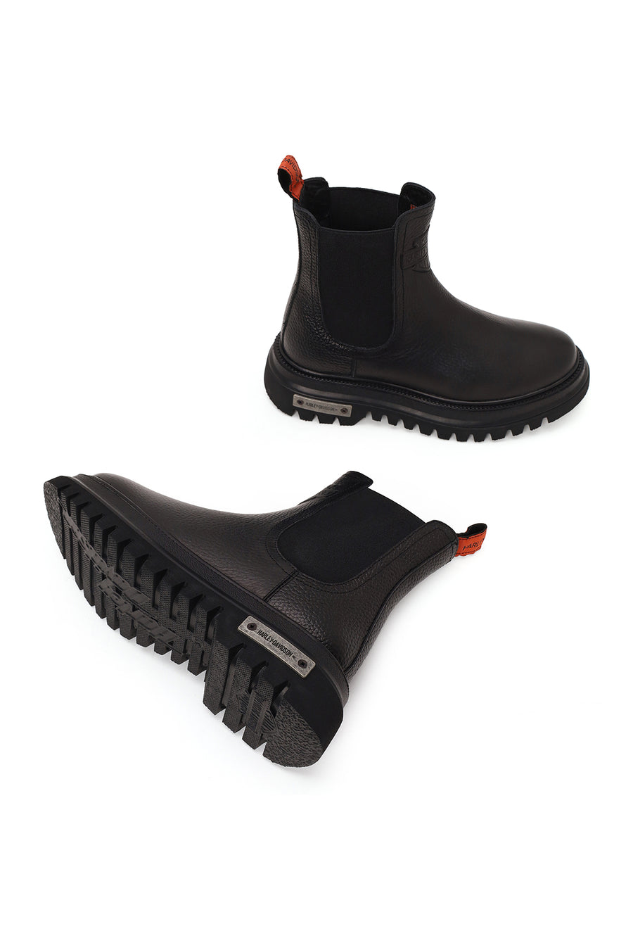 Harley Davidson Woman Black Mourir Nubuck Leather Chelsea Boots