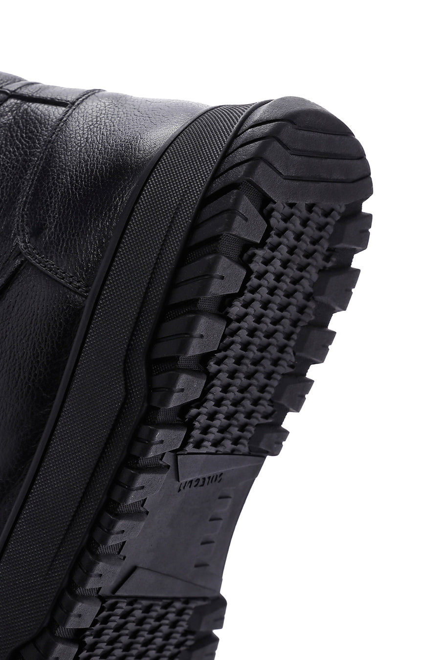 Men's Black Zippered Leather Boots