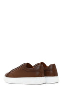 Men's Tan Lace-Up Thick Sole Leather Sneaker | Derimod