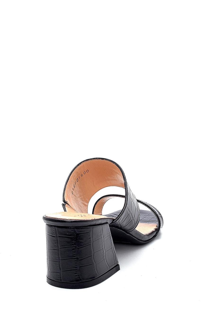Women's Leather Heeled Slippers