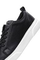 Men's Black Lace-up Leather Sneaker | Derimod