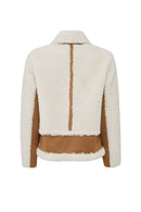 Kaprun Women's Beige Short Teddy Coat | Derimod