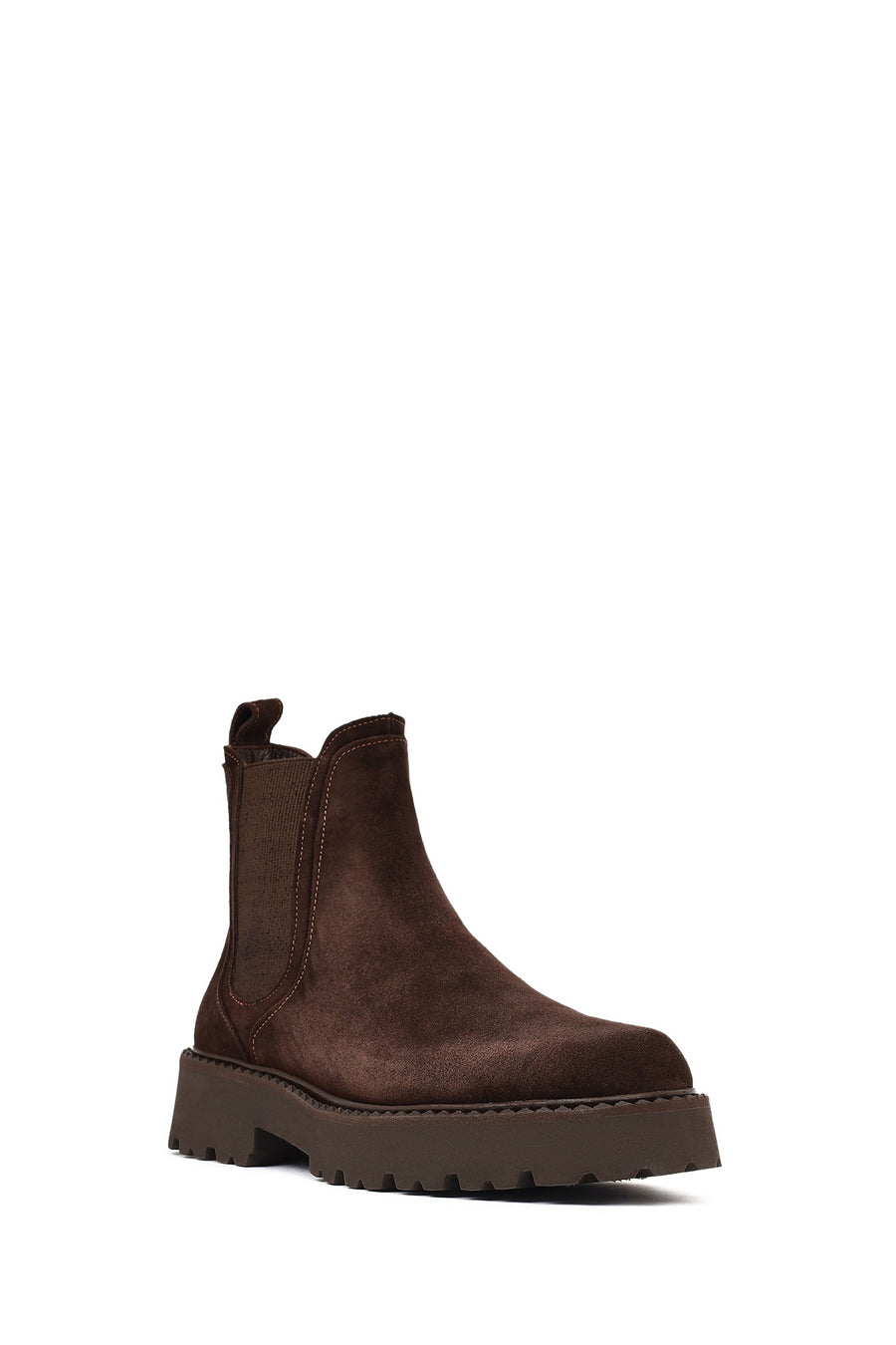 Male Brown Suede Chelsea Boots