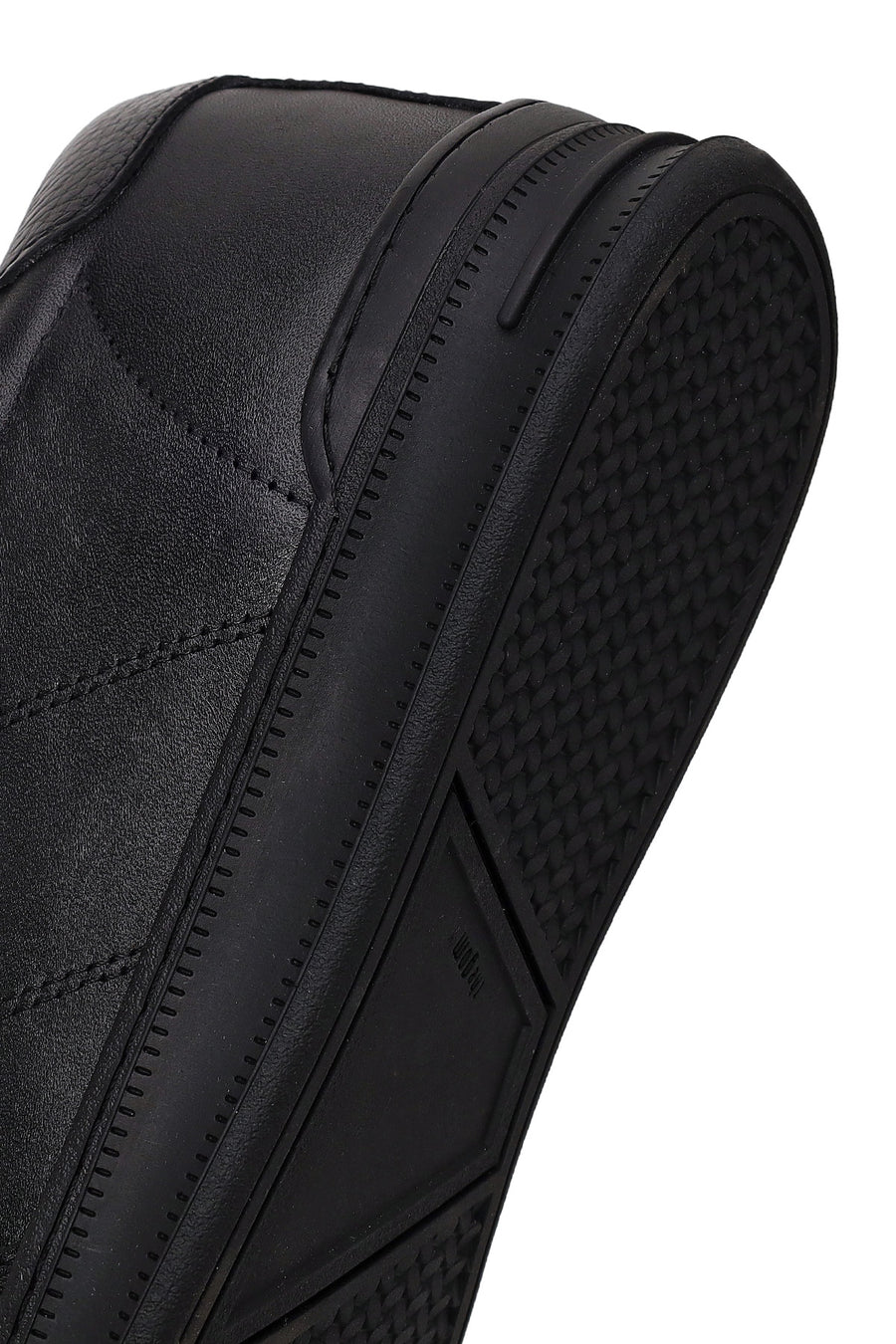 Erkek Siyah Bağcıklı Deri Casual Sneaker