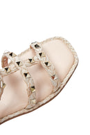 Women's Beige Trocley Flat Sandals | Derimod