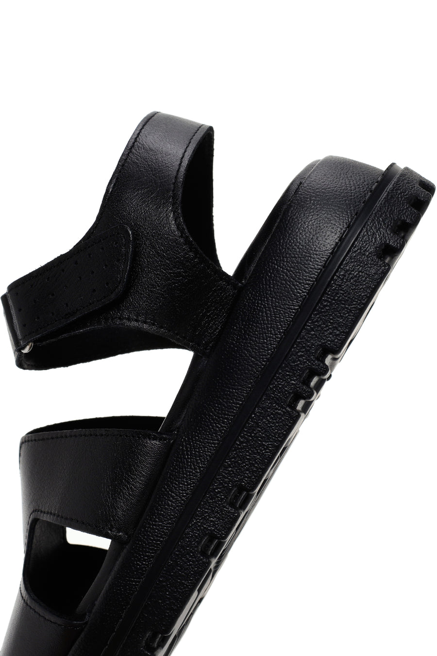 Kadın Siyah Deri Comfort Sandalet